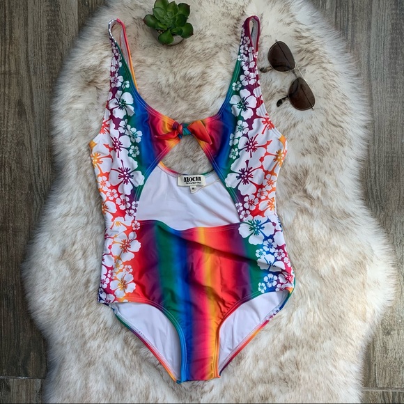 ALL THINGS MOCHI | Mila Striped Crossover 1-Piece - Picture 3 of 12